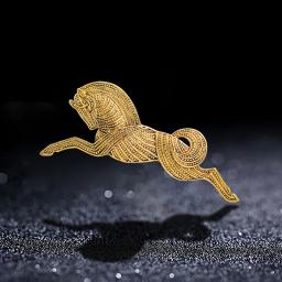 Wuli & baby vintage metal correndo cavalo broche pinos na moda moda feminina broches presente 2021 - Image 4