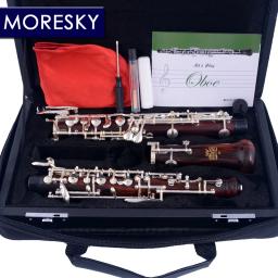 MORESKY-Profissional C Key Oboé de Redwood, Semi, Totalmente Automático, Estilo de Madeira Cocobolo, Cupronickel, Banhado a Prata, S8-CO - Image 1
