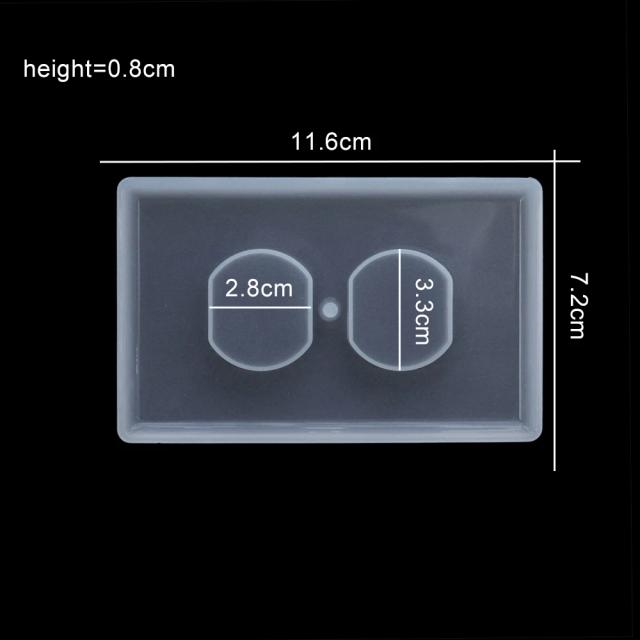 Capa de Interruptor USB em Silicone para Moldagem em Resina Epóxi - Ferramenta DIY para Artesanato em Cristal