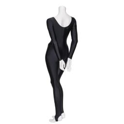 Macacão de dança com manga longa brilhante, especial para mulheres, adulto, elastano, ginástica, macacão, corpo inteiro, roupa de dança, gato, menina - Image 2