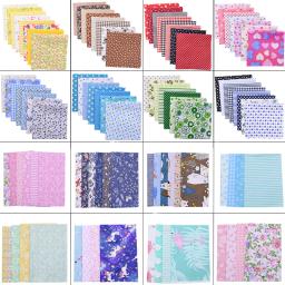 Tecido de algodão estampado floral, artesanato de bonecas, acessórios de costura, artesanato, faça você mesmo - Image 1