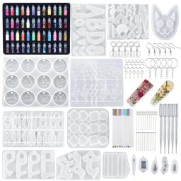 Silicone Casting Resina Jóias Moldes Set, Ferramentas De Resina Epóxi, Chaveiro Moldes para DIY, Pingentes Artesanato Fazendo - Image 1