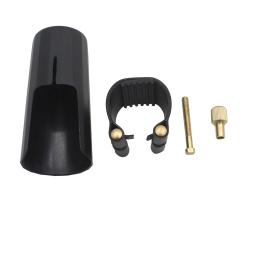 Clarinete ABS Mouthpiece Capa com Fivela De Metal, Tampa De Proteção, Braçadeira De Couro Clipe, Acessórios Para Instrumentos De Sopros e Peças - Image 2