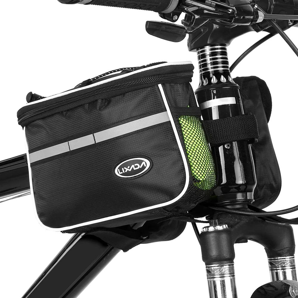 Lixada bolsa de ciclismo para bicicleta, bolsa tipo tubo superior com capa de chuva, à prova d'água, para fixação frontal - Image 1