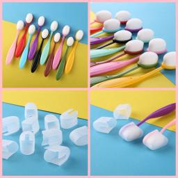 10 pçs/set pincéis de mistura alças ergonômicas usadas para colorir fazer cartão escovação pintura artesanato cores diferentes pequenas ferramentas - Image 1