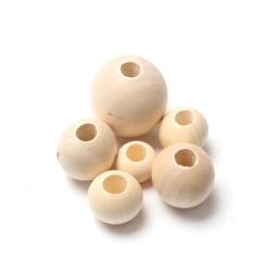 8-50mm contas de madeira natural redondo para fazer jóias diy pulseira acessórios grânulo bola solta contas grande buraco fornecimento - Image 2