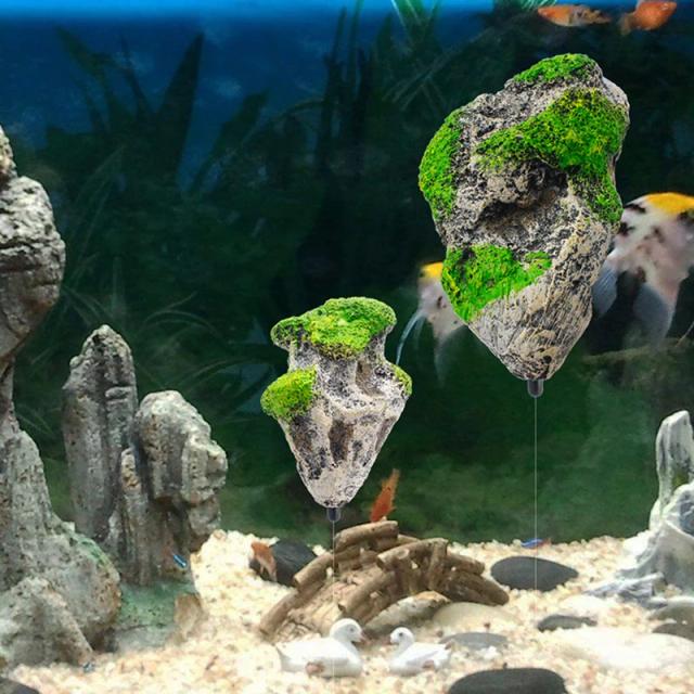 Decoração Flutuante em Pedra de Aquário Artificial para Tanques de Peixes