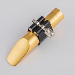 Alta qualidade profissional tenor soprano alto saxofone metal bocal ouro e tira chapeado peças acessórios tamanho 56789 - Image 1