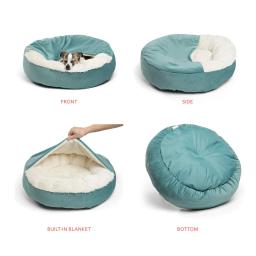 Benepaw-Cama Ortopédica para Cachorro com Cobertor Encapuzado, Impermeável, Resistente à Sujeira, Gato, Casa de Cachorros, Lavável à Máquina, Quente, Inverno - Image 3