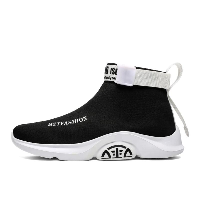 Homens tênis de alta qualidade meias sapatos respirável casual deslizamento na cesta homme plataforma tênis masculino footwears zapatillas - Image 1