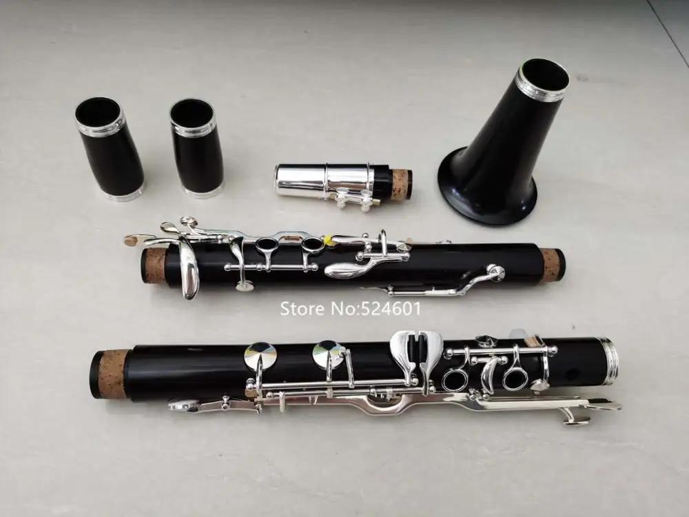 Ebony madeira clarinete com caso, instrumento musical, preto, prata, 18 teclas, G Tune, libertando, venda quente - Image 1