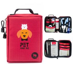 Kit de Primeiros Socorros com Saco De Armazenamento, Emergência Leve, Resgate Médico, Cat and Dog Cure Treat, 3 Seção Handy, 160 peças - Image 1