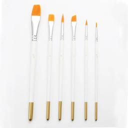 Conjunto de pincéis aquarela de 6 tamanhos com forma diferente, ponta redonda, de nylon, para pintura de cabelos, acessórios para arte - Image 4