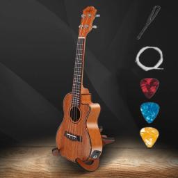 Acústico e elétrico Travel Guitar, guitarra de madeira mogno, Tenor, 23 ", 26", 4 cordas, Ukelele Tenor - Image 1