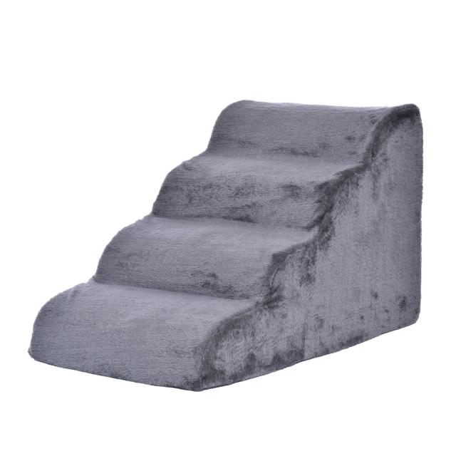 Escada de 4 andares antiderrapante e lavável para cães pequenos e gatos, ideal para acesso ao sofá com degraus de esponja destacáveis