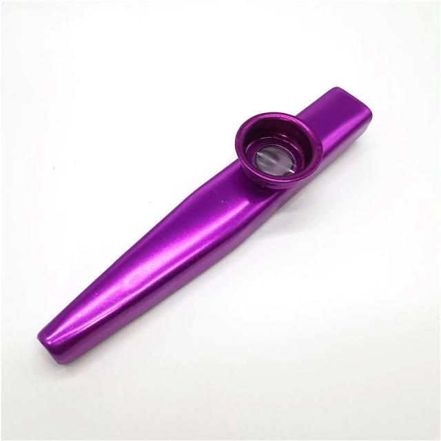 Flauta Kazu em 12 Cores: Instrumento de Percussão de Metal para Crianças, Presente Ideal para Festas e Brincadeiras Musicais