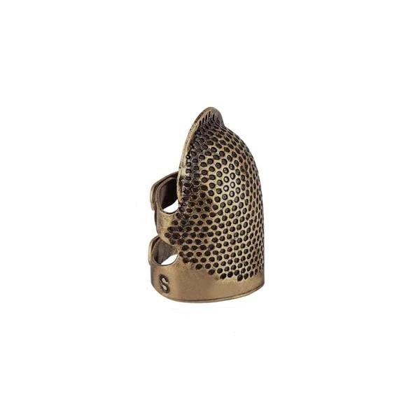 Protetor de Dedo Ajustável em Metal para Costura e Artesanato DIY - 1 Unidade