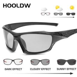 HOOLDW Novo Camaleão Photochromic Polarizada óculos de Sol Das Mulheres Dos Homens de Esportes Ao Ar Livre Óculos de Proteção óculos de Sol Dos Homens Óculos de Condução Óculos - Image 1