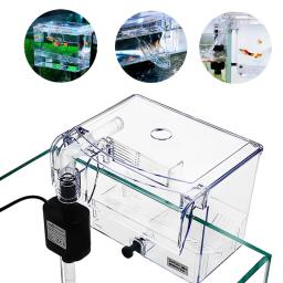 Transparente Fish Tank Isolation Box com bomba de água, montagem na parede, externo Aquarium Breeding Box, Fish Bowl Incubadora - Image 1