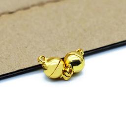 Rodada Magnetic Ball Fechos para Fazer Jóias, End Fecho Conectores para Pulseiras e Colares, Descobertas DIY, 6mm, 8mm, 10mm, 5PCs - Image 4