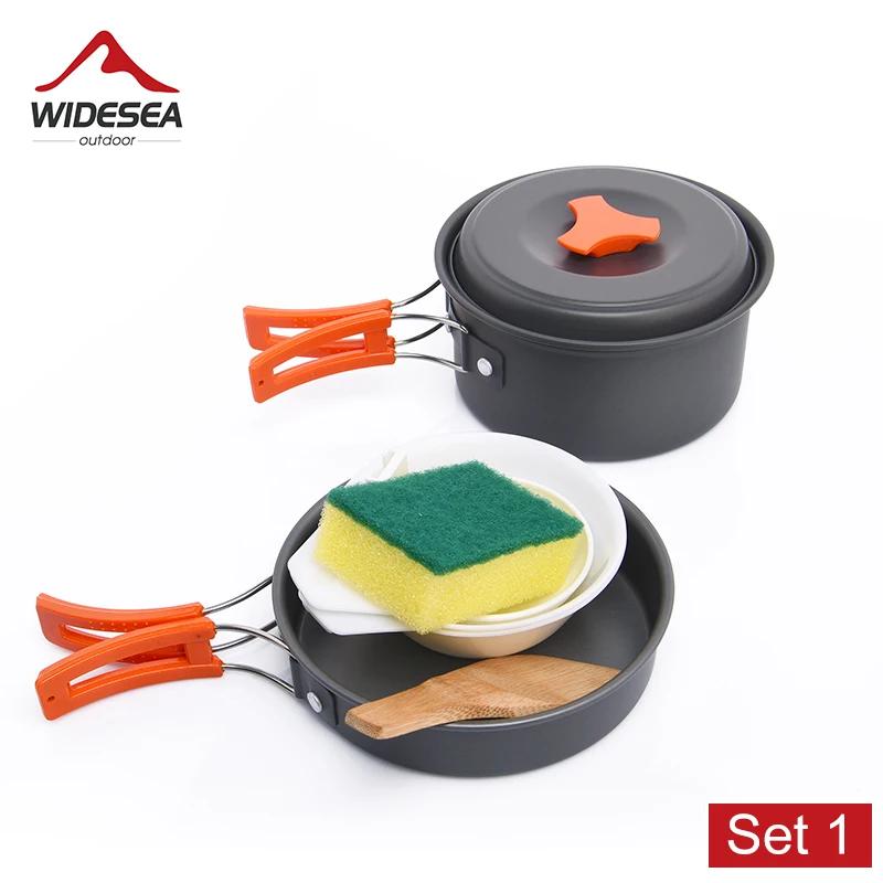 Widesea-Conjunto De Panelas De Acampamento Ao Ar Livre, Louça, Cozinhar Talheres, Utensílios, Caminhadas, Piquenique, Equipamento De Viagem, Fogão Turístico, Pesca - Image 1