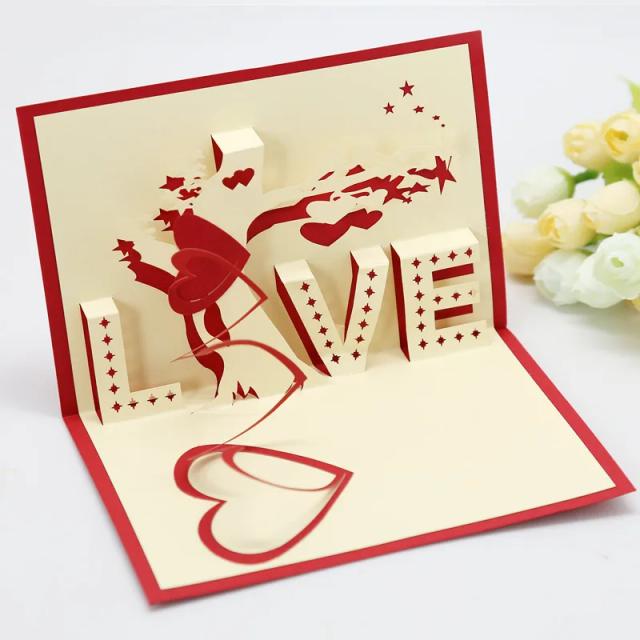 Cartão 3D Pop Up para Esposa e Namorada - Presente Perfeito para o Dia dos Namorados, Aniversário e Casamentos