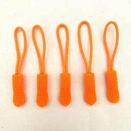 Cabeça de cordão com zíper pcv de injeção manual com zíper laranja pu com 10 peças - Image 1