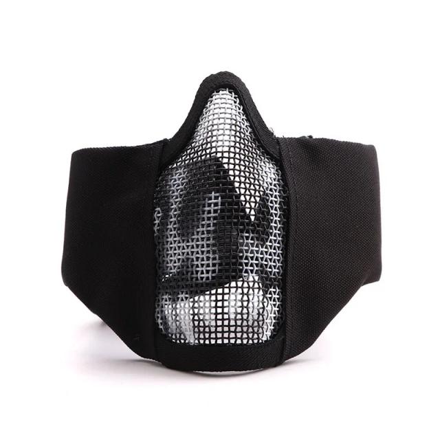 Máscara Facial Tática para Airsoft com Malha Auricular Respirável - Ideal para Paintball, Tiro e Caça