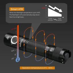 (Código: SC31T08, economize 8 $) Soffirn SC31T 2000LM Lanterna tática USB C recarregável LED Tocha 18650 Lanterna com interruptor traseiro - Image 5