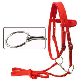 Cavalo Halter com Nylon Halters Macio Ajustável Inverno Garganta Snap Competição Velo Sports Hore Equitação Equipamento - Image 4