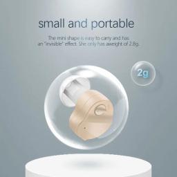 Tipo CIC Hearing Aid com fácil operação de bateria, amplificador de som para idosos, pessoal Listen up, eletrônico - Image 4