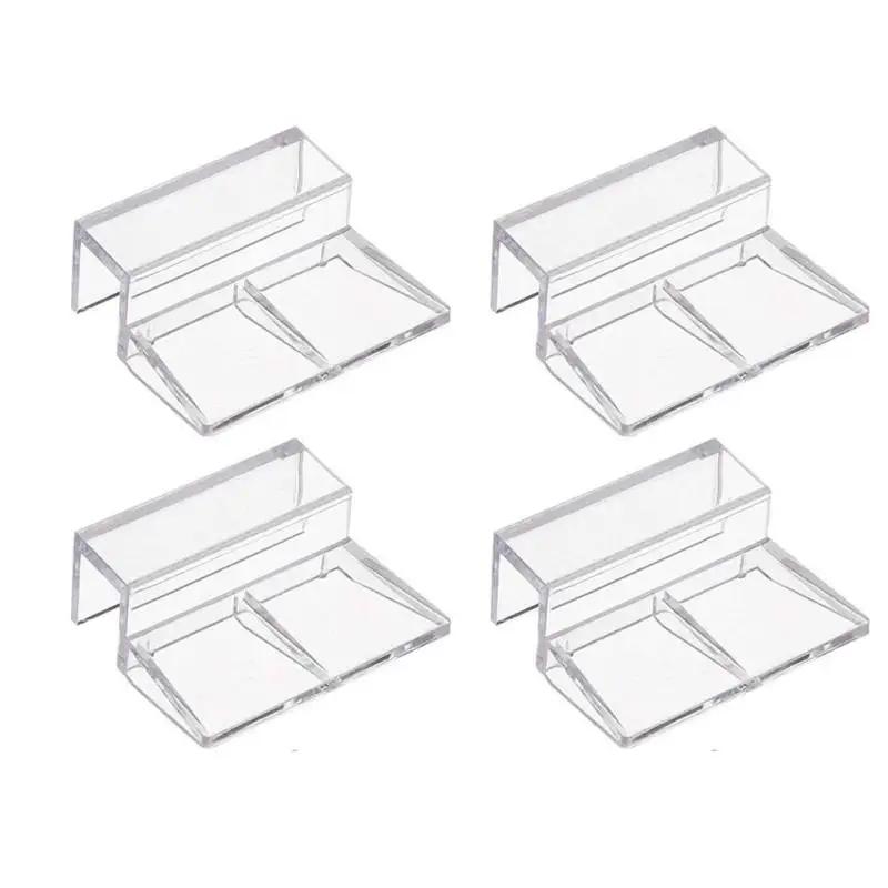 Aquário Acrílico Clipes para Fish Tank, Tampa De Vidro Multifuncional, Suporte De Suporte, 4 Pcs/Bag - Image 1