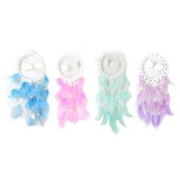 LED Light Cloud Dream Catcher Hanger, Feather Handmade, Wall Hanging, Art Decor, Pena Pingente, Presentes de Aniversário - Image 1