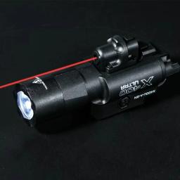 Ponteiro laser de lanterna de alta intensidade dois em um X400U: cabe em trilho de 20 mm, para armas de airsoft de brinquedo, caça, fósforos CS e jogos de guerra - Image 5