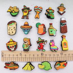 Encantos de PVC de Estilos Mexicanos para Crianças, Acessórios de Sapatos, Sandálias de Taco Limão, Caixa Do Telefone, Fivela De Sandálias, Vendas Quentes, 1-19PCs - Image 5