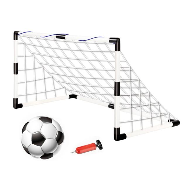 Portão de Futebol Dobrável com Bomba e Bola para Crianças - Treinamento ao Ar Livre e Brincadeiras Esportivas