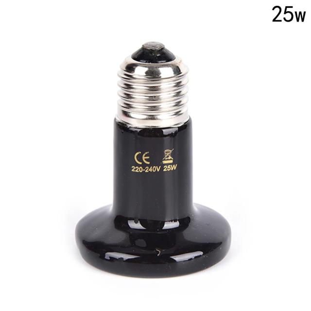 Aquecedor Infravermelho Basking Cerâmica para Répteis - Lampada Pet 220-240V, 25W a 100W para Tartarugas, Cobras e Lagartos