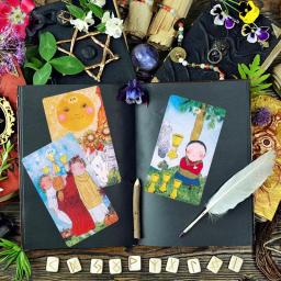 As Chubby Cartas De Tarô, Jogo De Adivinhação, Cartas De Leitura, Ferramentas De Adivinhação, Original, 12x7cm, 79pcs - Image 5