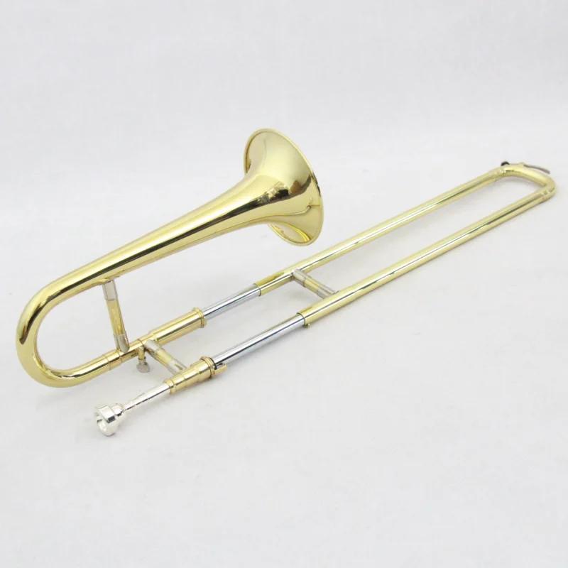 Latão e Ouro Laca Soprano Trombone com Canvas Bag Case, Útil, Venda Quente - Image 1
