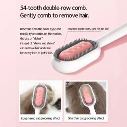 Geral Pet Grooming Brush, uso lateral duplo, cabelo pegajoso flutuante, pente de gato, suprimentos de limpeza para cães - Image 4