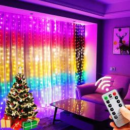 Cortina LED String Lights com controle remoto, Fairy Garland, lâmpada para Festival, Decoração de Natal, Festa, Casamento, Quarto, Casa - Image 1