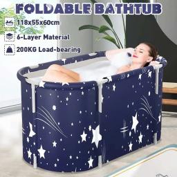 Balde inflável portátil do banho do PVC, banheira dobrável para o adulto, spas Inflat - Image 1