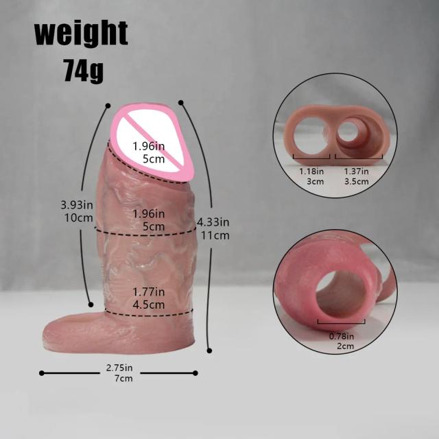 Manga Peniana Realista com Veias Silicone Reutilizável