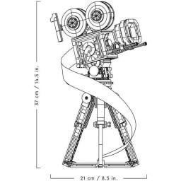 Tribute Camera Construction Set, tijolos colecionáveis, brinquedos de construção, presente para crianças, fãs adultos, aniversário de 100 anos, 43230, 811 peças - Image 5