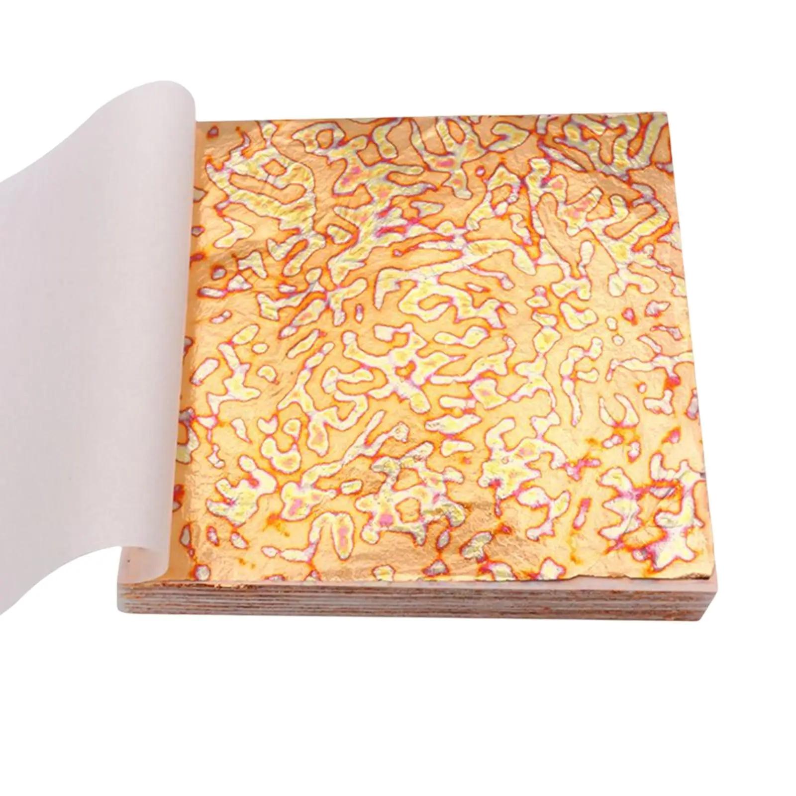 Imitação de Folhas de Ouro com Padrões, Decoração Prática, Colorida para Móveis, Artesanato DIY, Maquiagem, Pinturas para Casa, 50 Folhas - Image 1