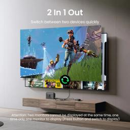 [Especial BR] UGREEN HDMI 2.1 Switch 8K 60Hz 2 em 1 saída para TV Xiaomi Xbox Series X PS5 Comutador HDMI compatível - Image 5