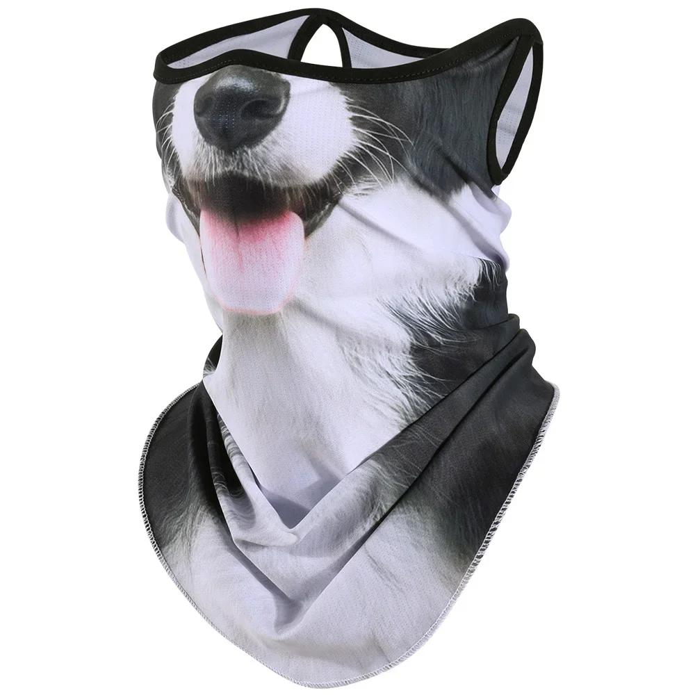 Esporte cachecol animais padrões respirável anti-uv à prova de vento pendurado orelha máscara facial pescoço gaiter caminhadas ao ar livre pesca bandana masculino - Image 1