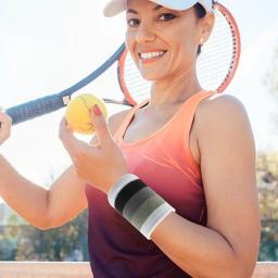 Sweatbands absorventes de suor para esportes, pulseira elástica para futebol, basquete, tênis - Image 4