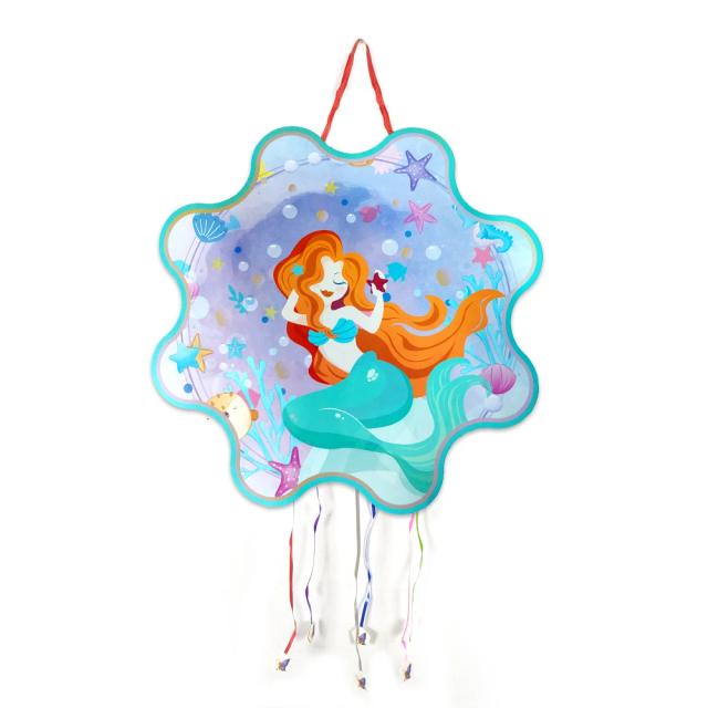 Pinata de Sereia Princesa para Aniversário Infantil - Lembrancinhas e Decorações DIY para Festas, 1 Unidade por Lote