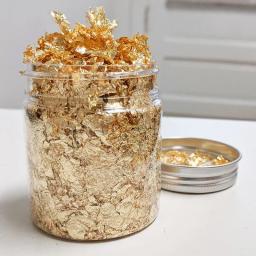 3/5g ouro prata bronze folha de papel irregular alumínio adesivo flocos glitter artesanal resina cola epoxy decoração vela fazendo suprimentos - Image 1